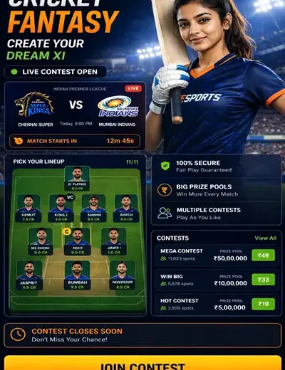 Bjmais (bj mais) fantasy cricket & matchday visual 3